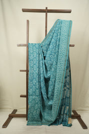 Rama Green HBP Cotton Silk Saree With Chanderi Border - SRRGCSS1792