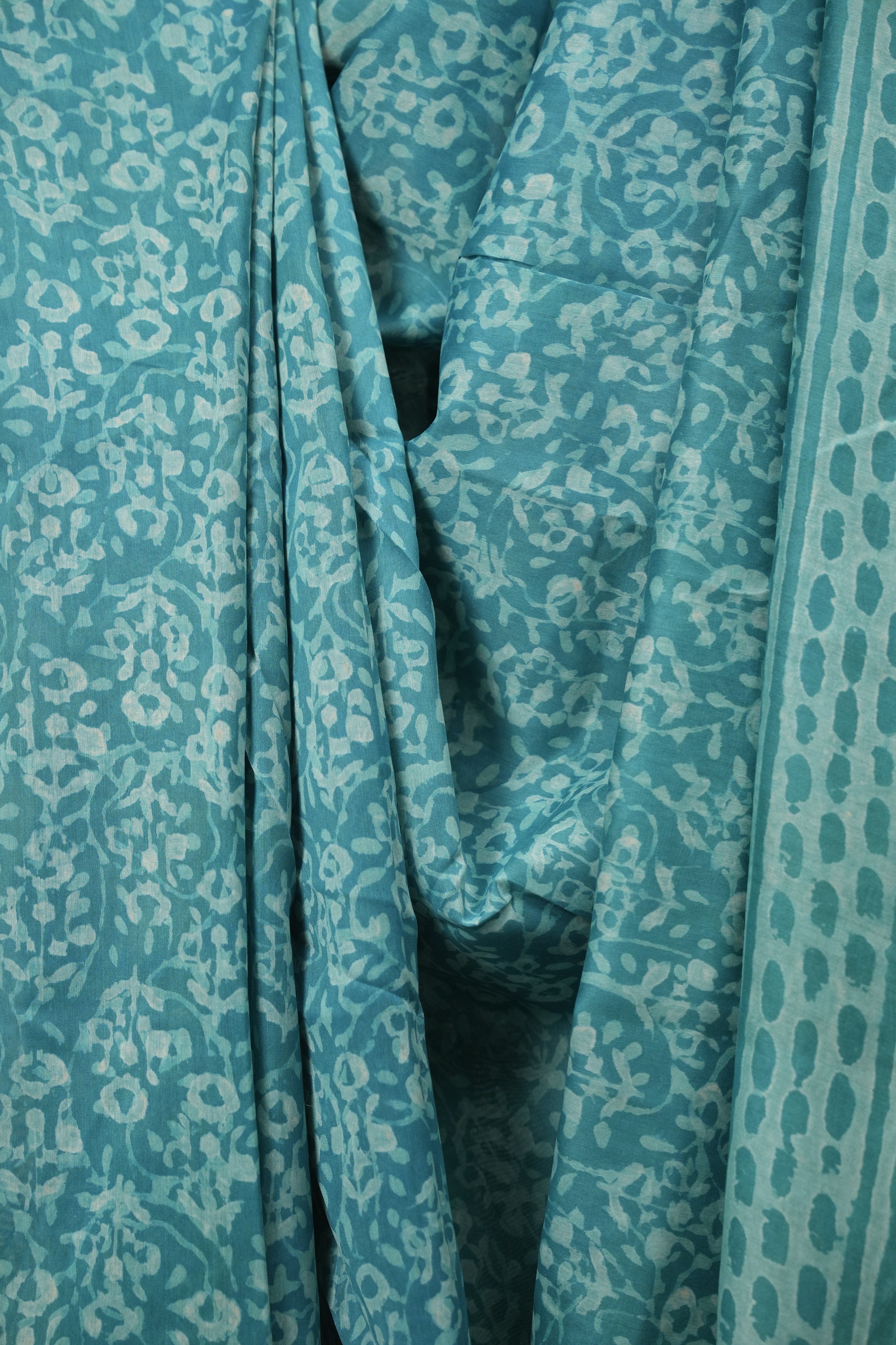Rama Green HBP Cotton Silk Saree With Chanderi Border - SRRGCSS1792