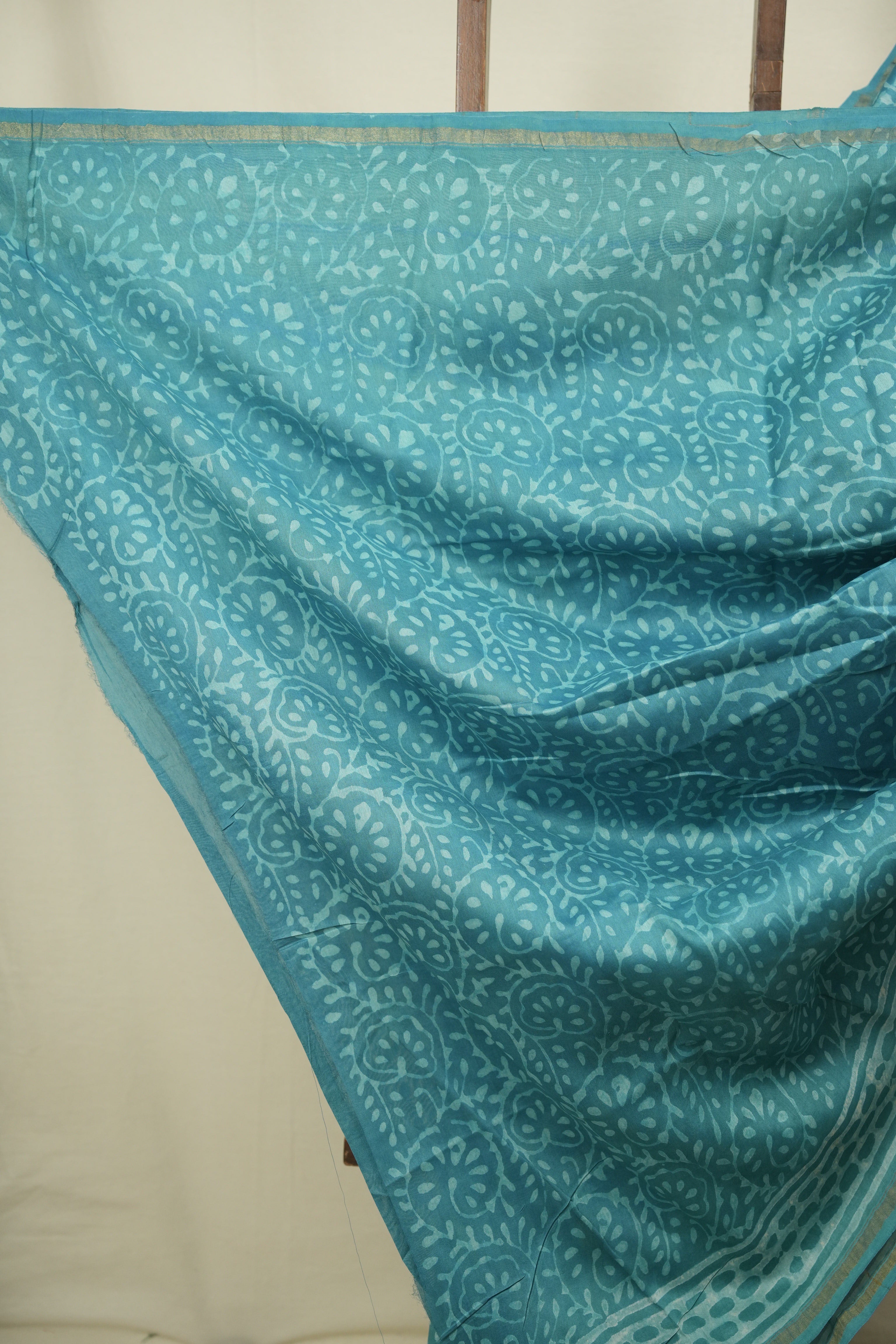 Rama Green HBP Cotton Silk Saree With Chanderi Border - SRRGCSS1792