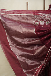 Brown Handborder Chandri Silk Saree - SRBHCSS443