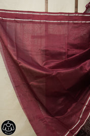 Brown Handborder Chandri Silk Saree - SRBHCSS443