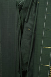 Bottle Green Cotton Paithani Saree - SRBGCPS772