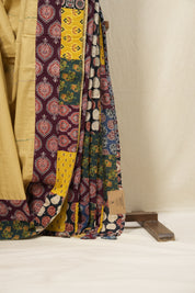 Beige Cotton Patchwork Saree - SRBCPWS168