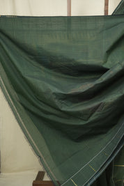 Bottle Green Cotton Paithani Saree - SRBGCPS772