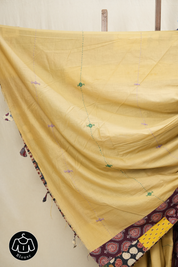 Beige Cotton Patchwork Saree - SRBCPWS168