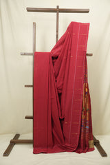 Red Cotton Paithani Saree - SRRCPS777