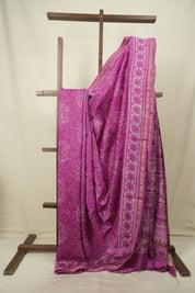 Pink HBP Cotton Silk Saree With Chanderi Border - SRPCSS1794