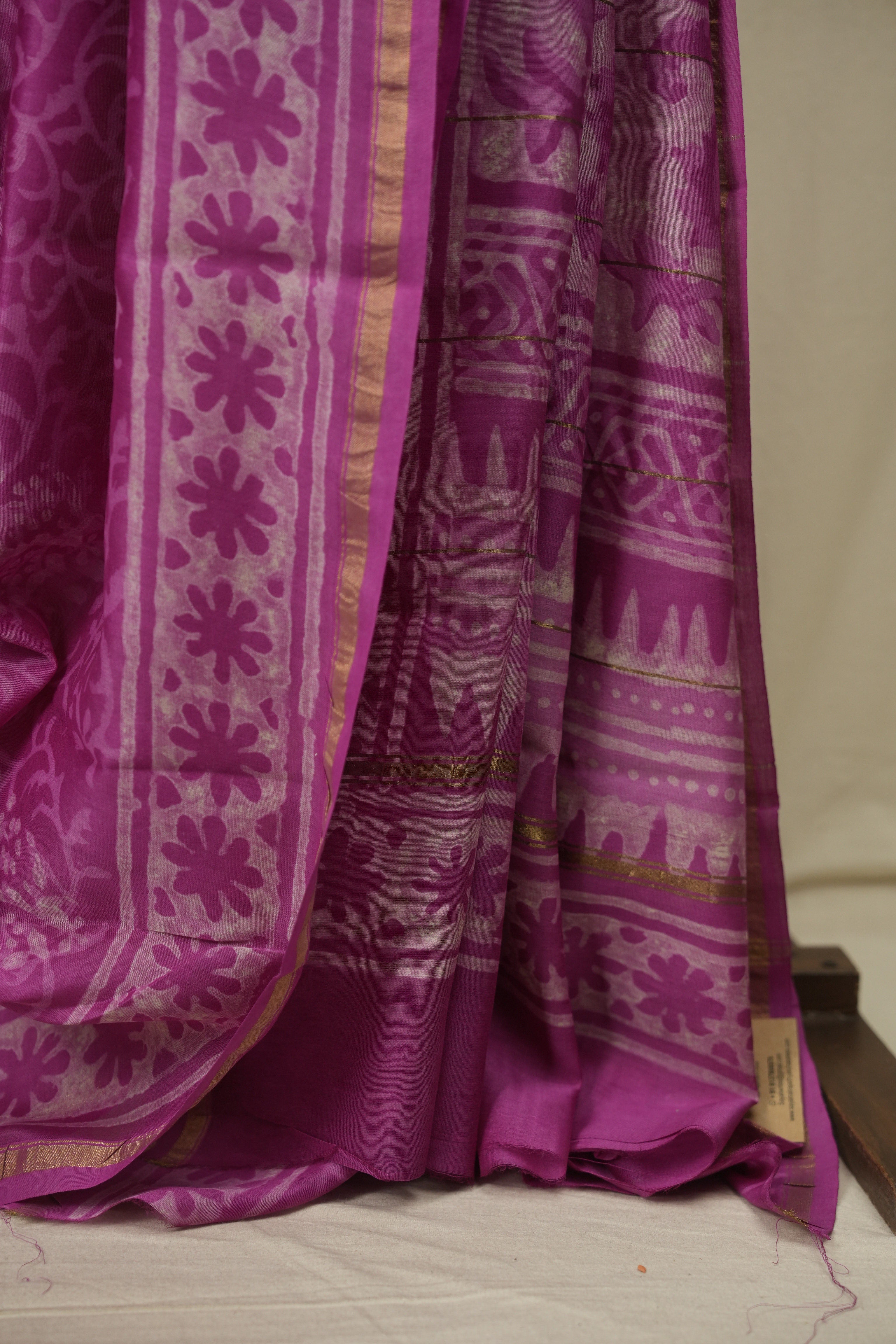 Pink HBP Cotton Silk Saree With Chanderi Border - SRPCSS1794