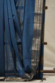 Peacock Blue Maheshwari Saree - SRPBMS897