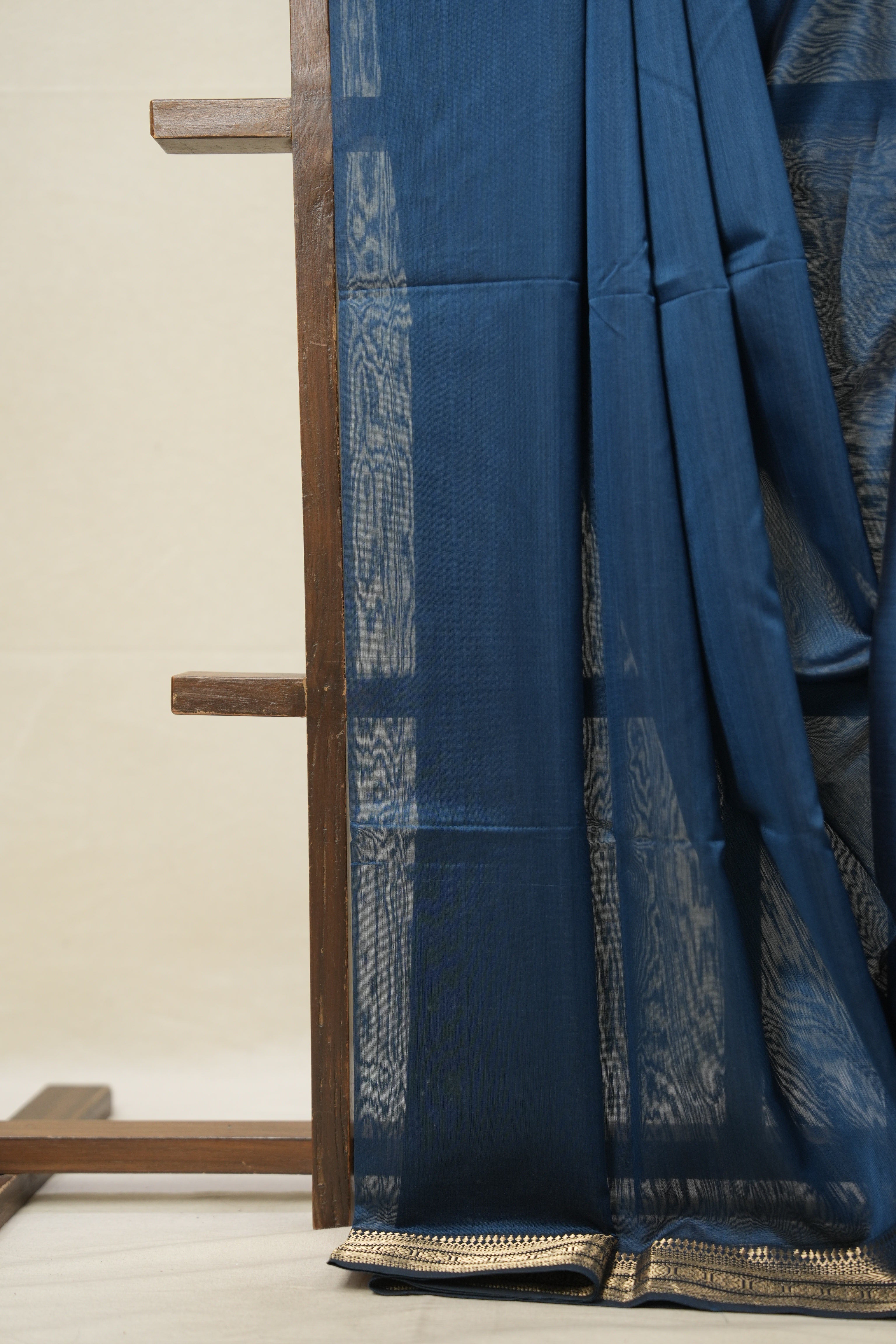 Peacock Blue Maheshwari Saree - SRPBMS897