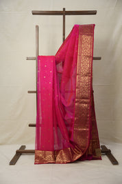 Rani Pink Chanderi Silk Saree - SRRPCSS493