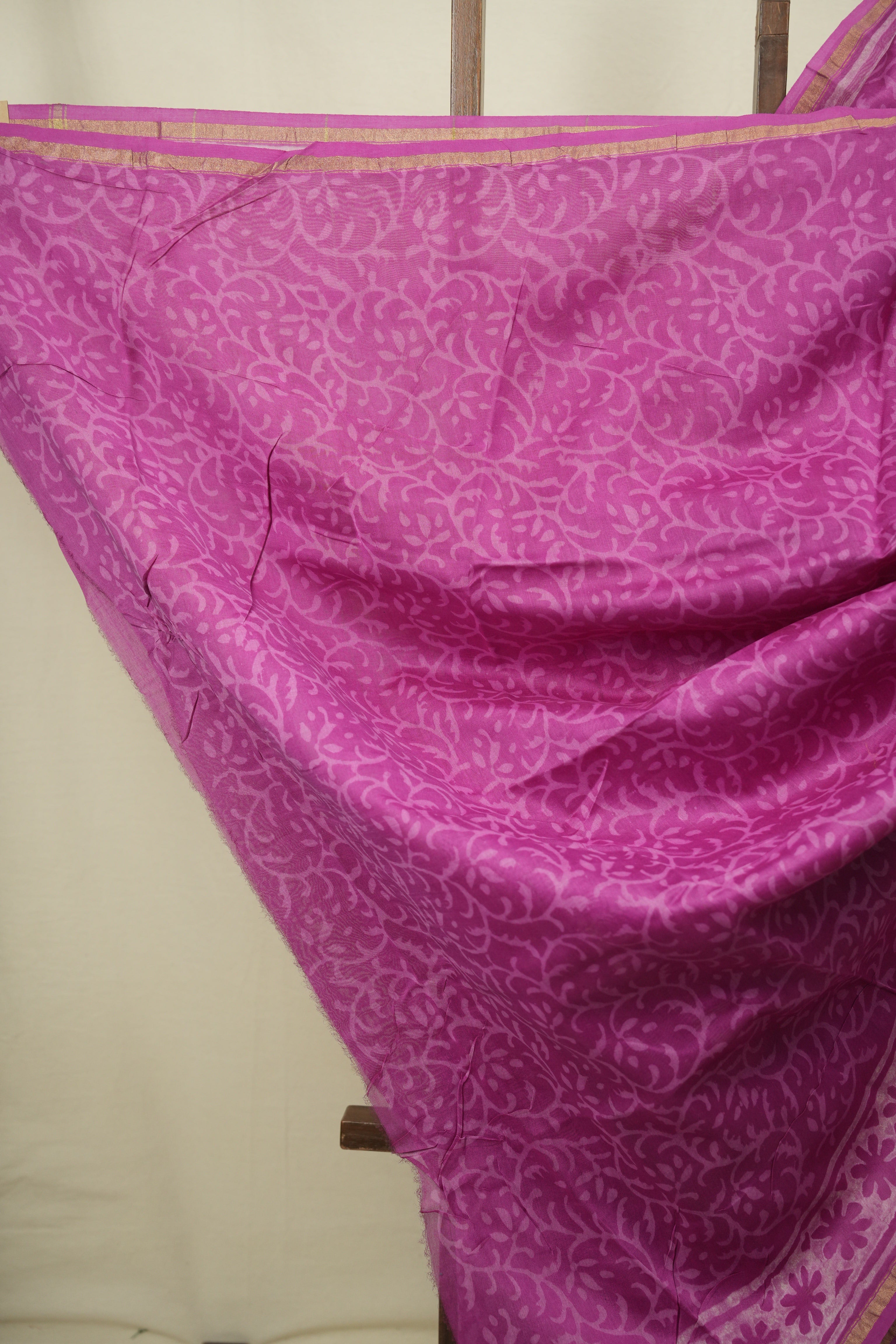 Pink HBP Cotton Silk Saree With Chanderi Border - SRPCSS1794