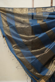 Peacock Blue Maheshwari Saree - SRPBMS897