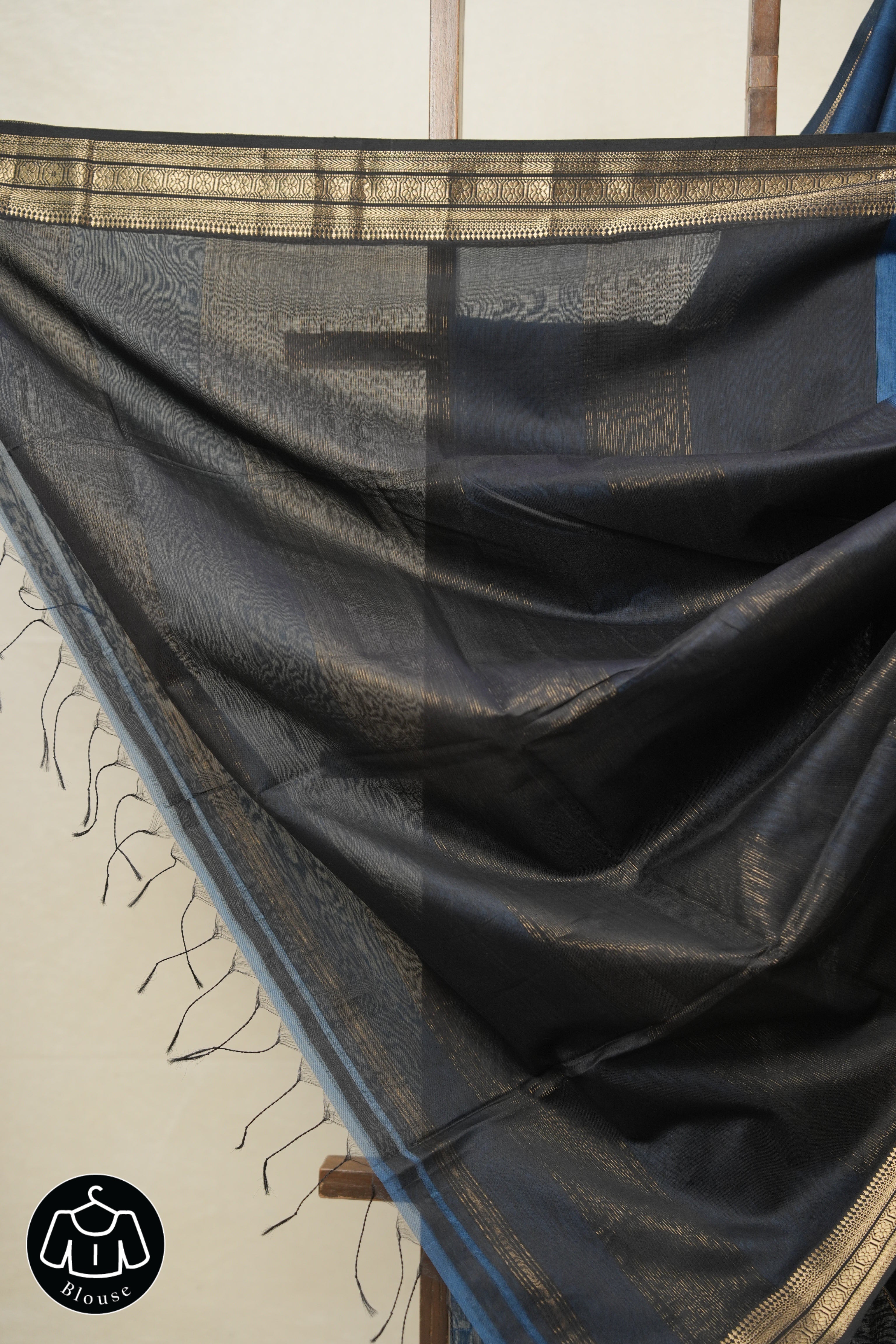 Peacock Blue Maheshwari Saree - SRPBMS897