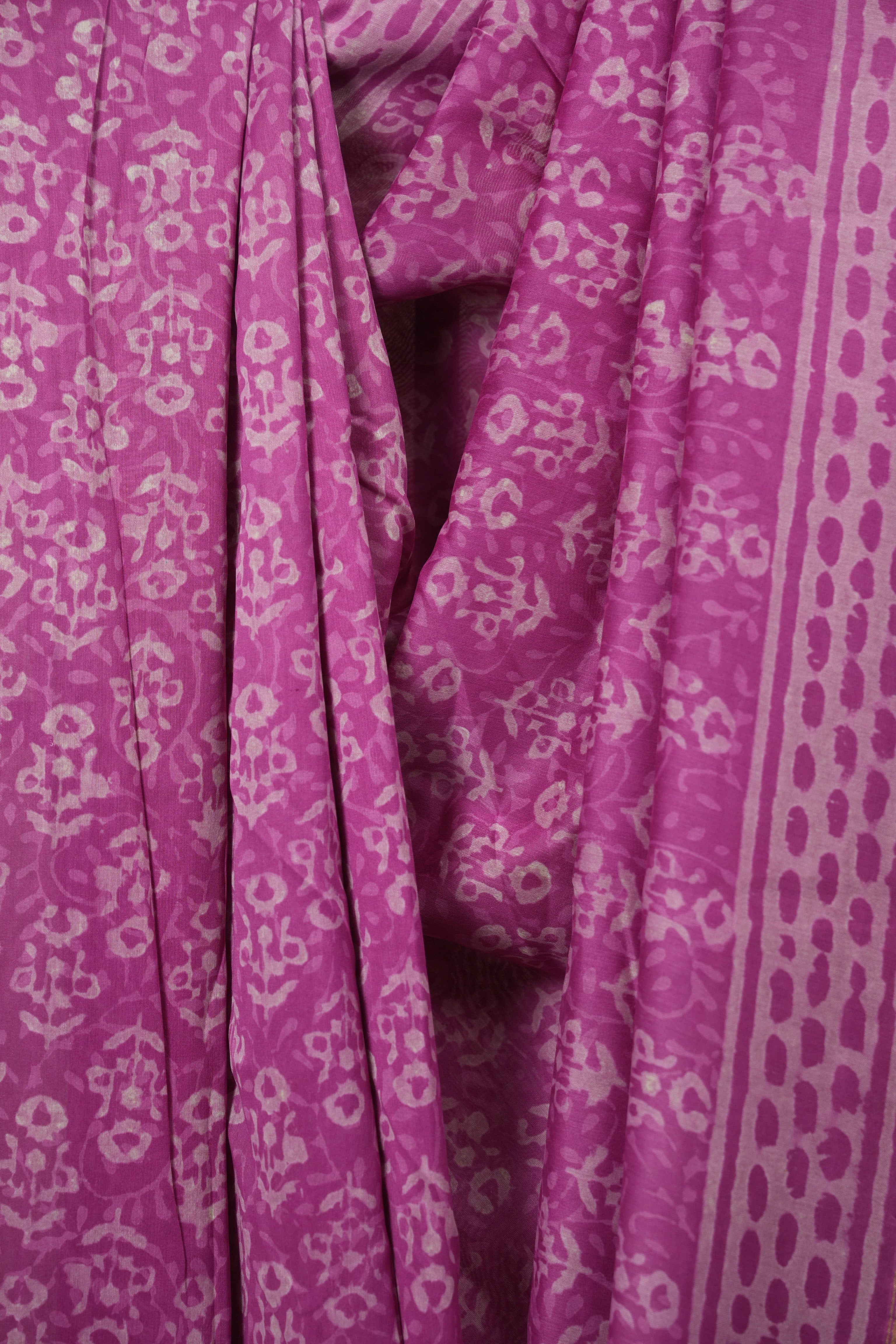 Light Pink HBP Cotton Silk Saree With Chanderi Border - SRLPCSS1790