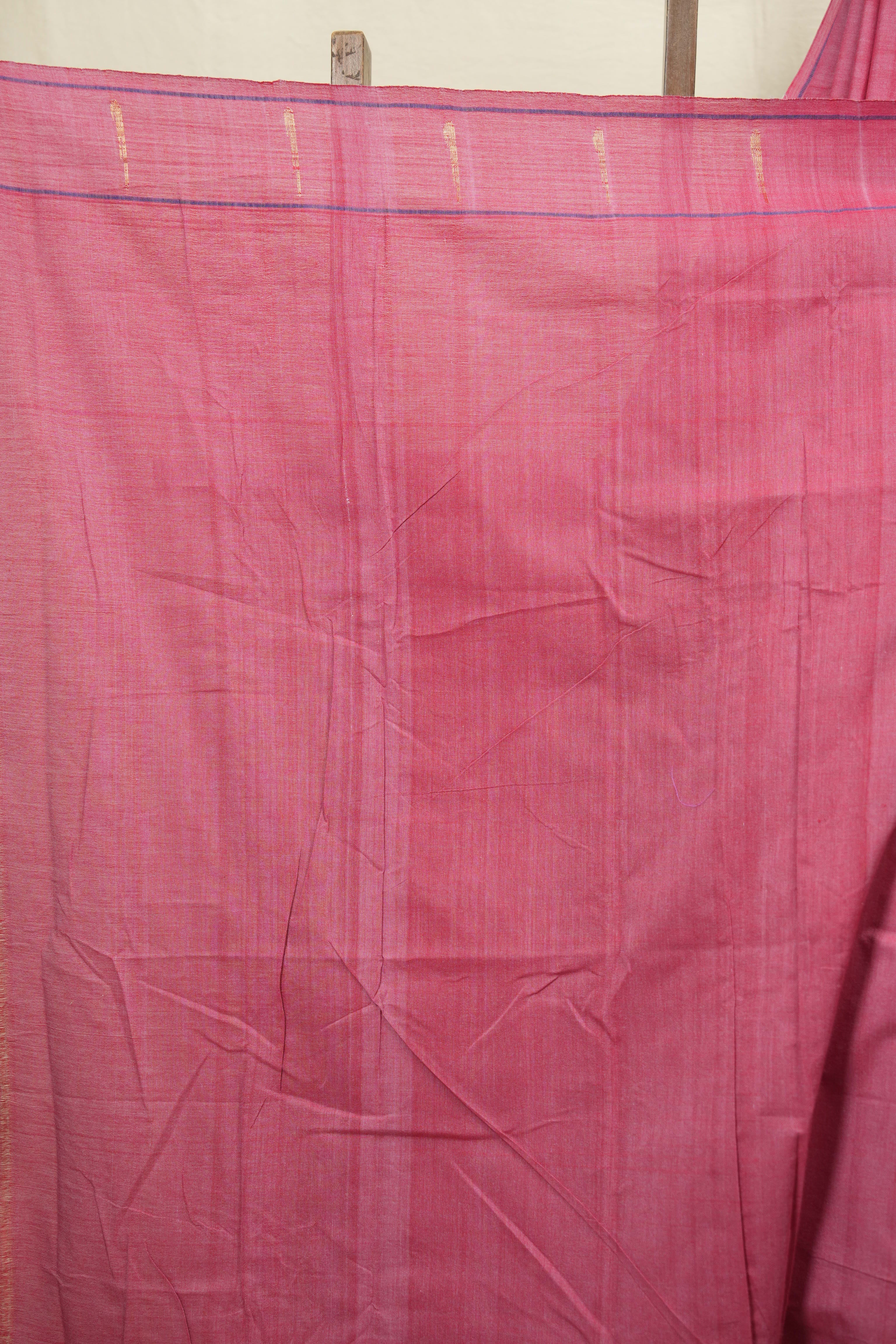 Pastel Pink Cotton Paithani Saree - SRPPCPS778