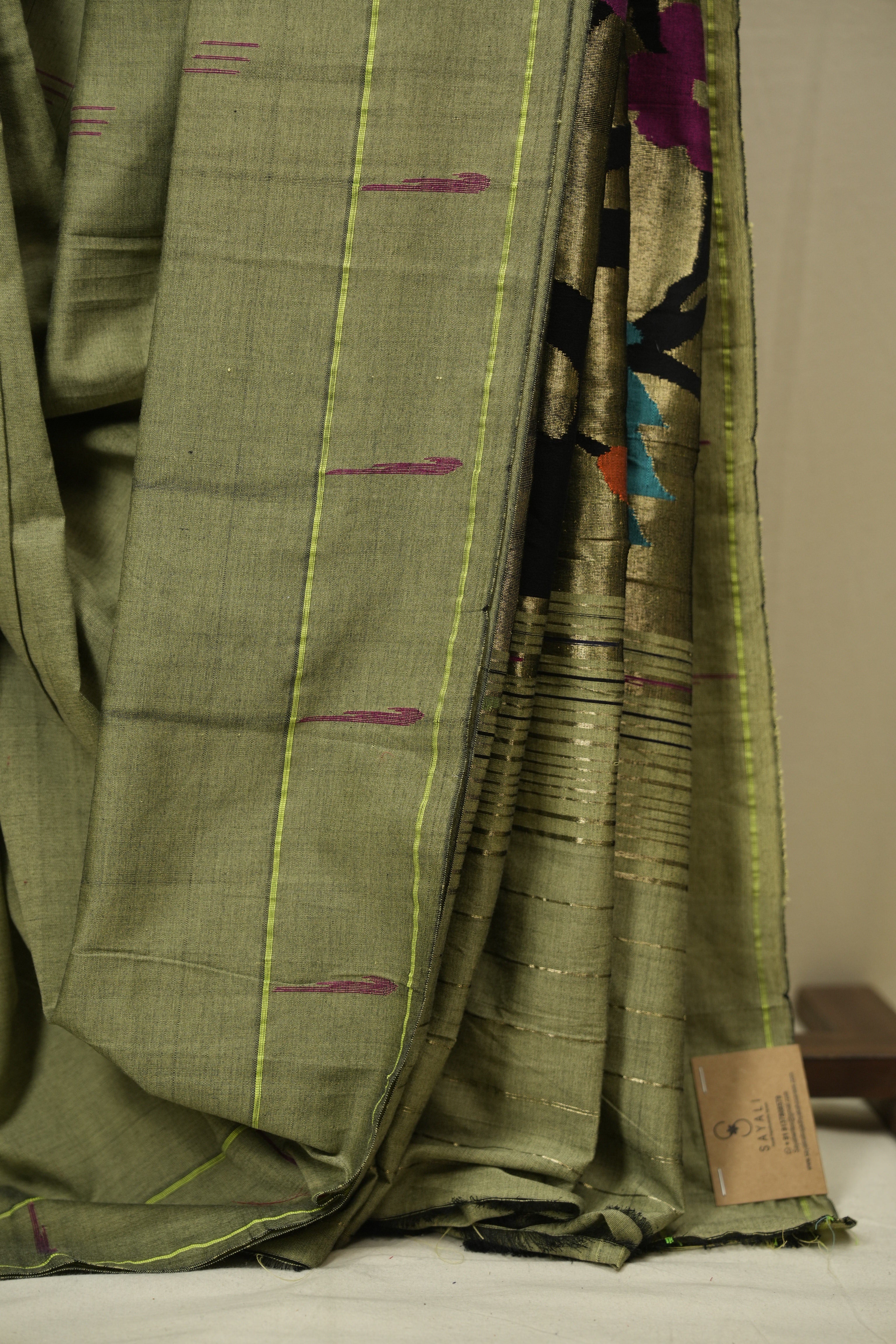 Pista Green Cotton Paithani Saree -SRPGCPS779