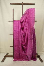 Pink HBP Cotton Silk Saree With Chanderi Border - SRPCSS1788