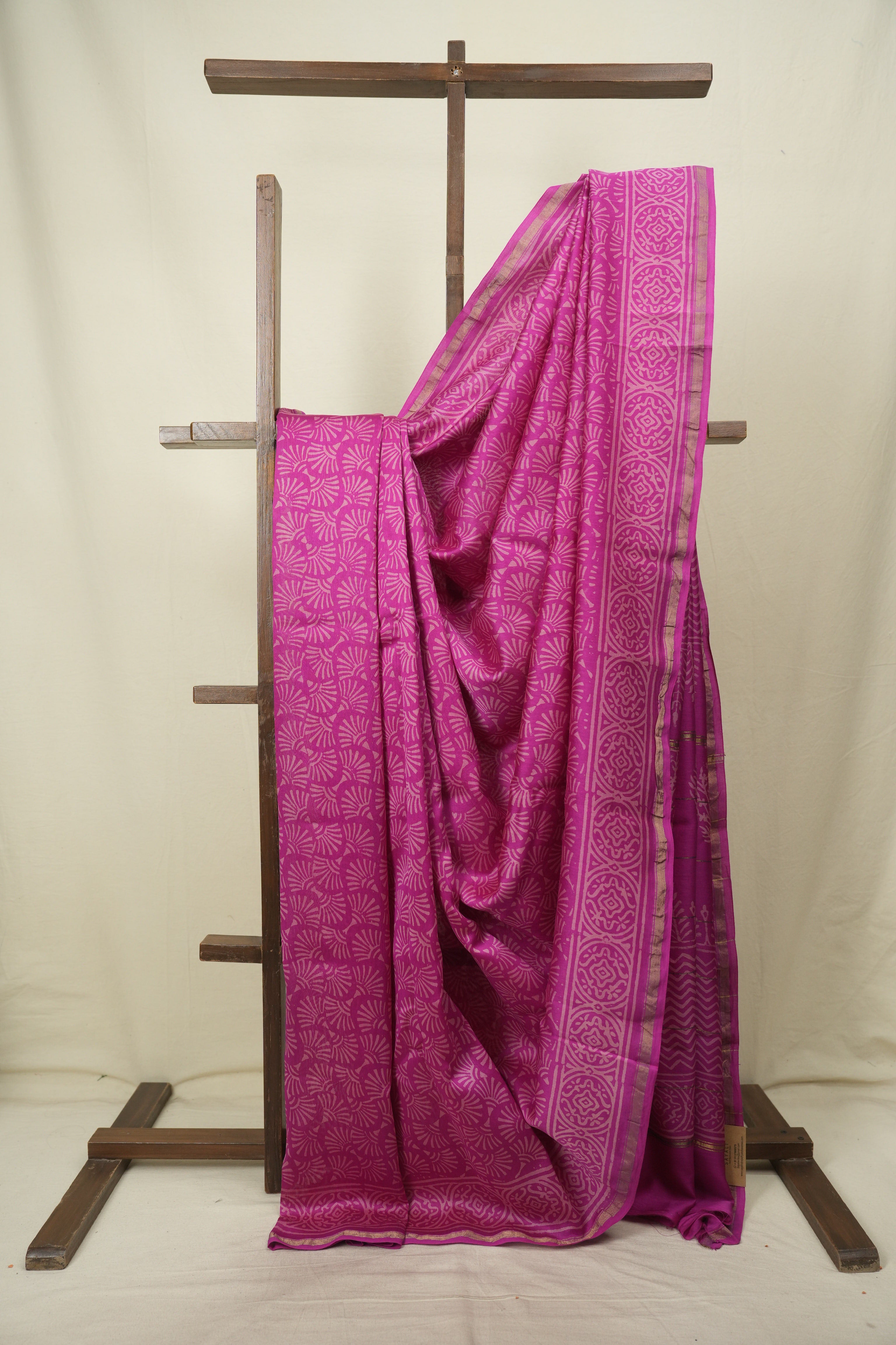 Pink HBP Cotton Silk Saree With Chanderi Border - SRPCSS1788