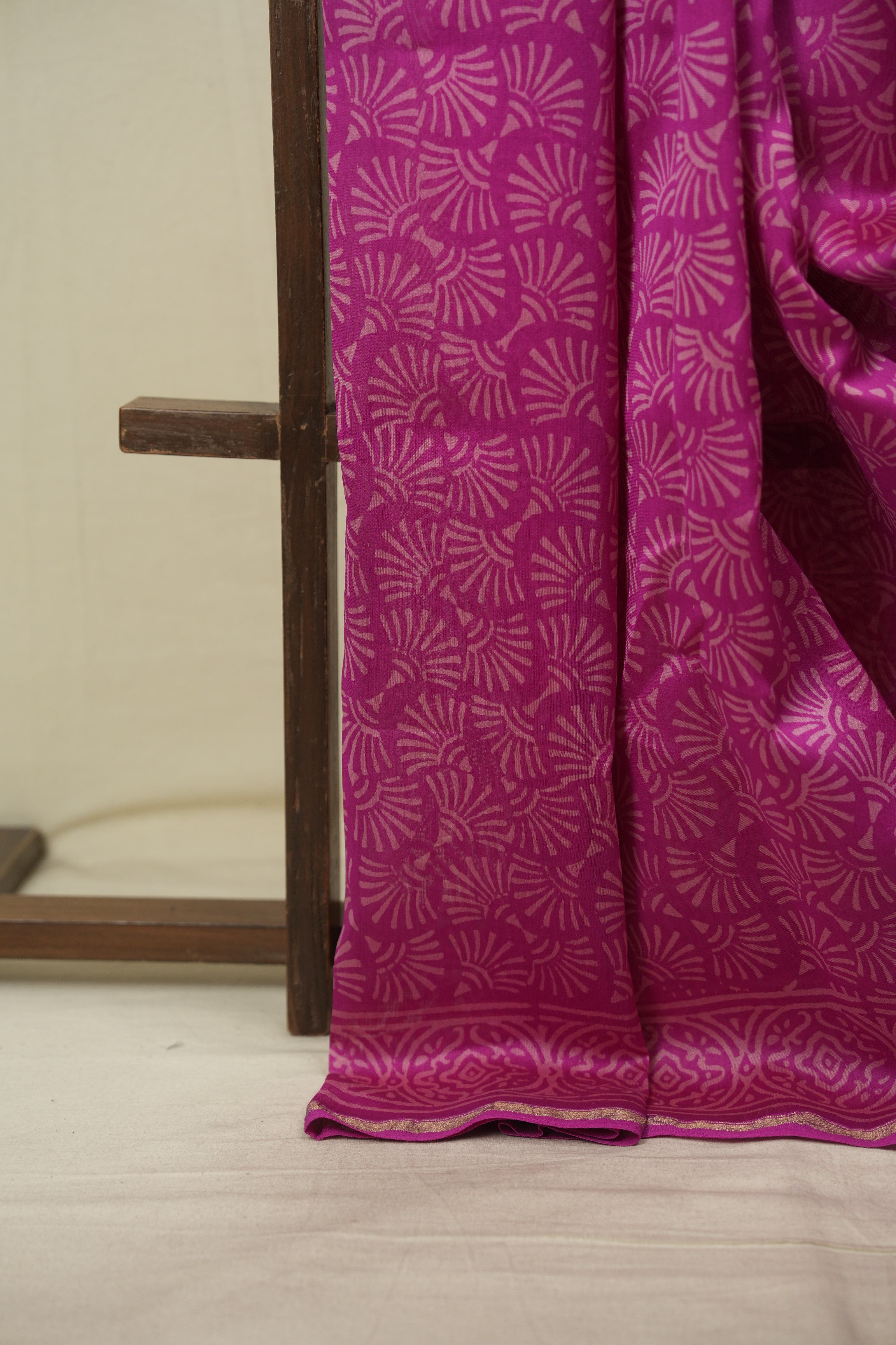 Pink HBP Cotton Silk Saree With Chanderi Border - SRPCSS1788