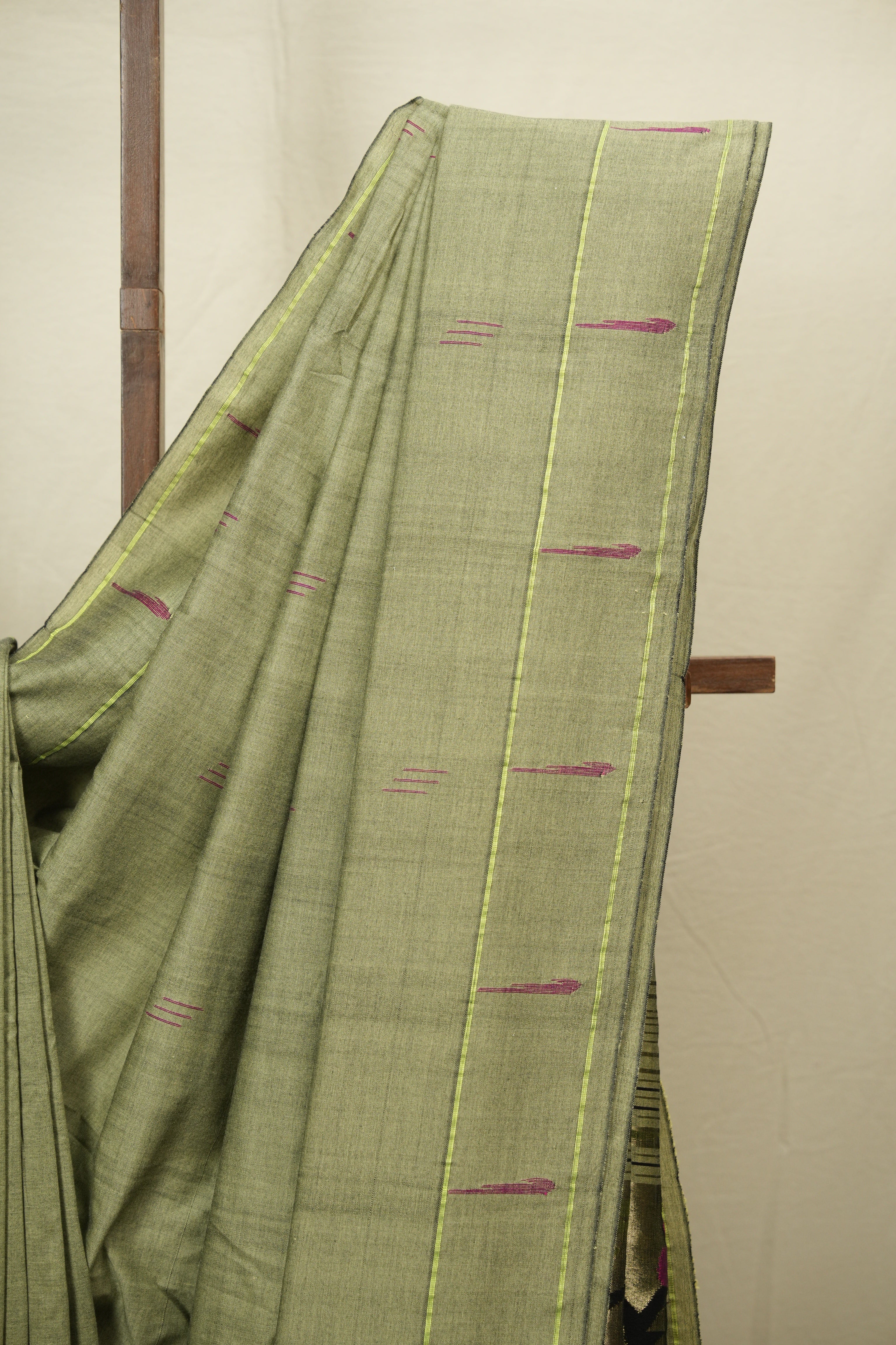 Pista Green Cotton Paithani Saree -SRPGCPS779