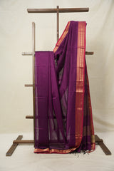 Purple Maheshwari Saree - SRPMS939