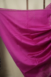 Pink HBP Cotton Silk Saree With Chanderi Border - SRPCSS1788
