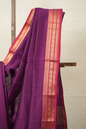 Purple Maheshwari Saree - SRPMS939