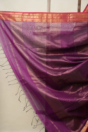 Purple Maheshwari Saree - SRPMS939