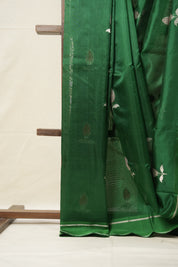 Green Pattu Chanderi silk Saree - SRGPCSS460