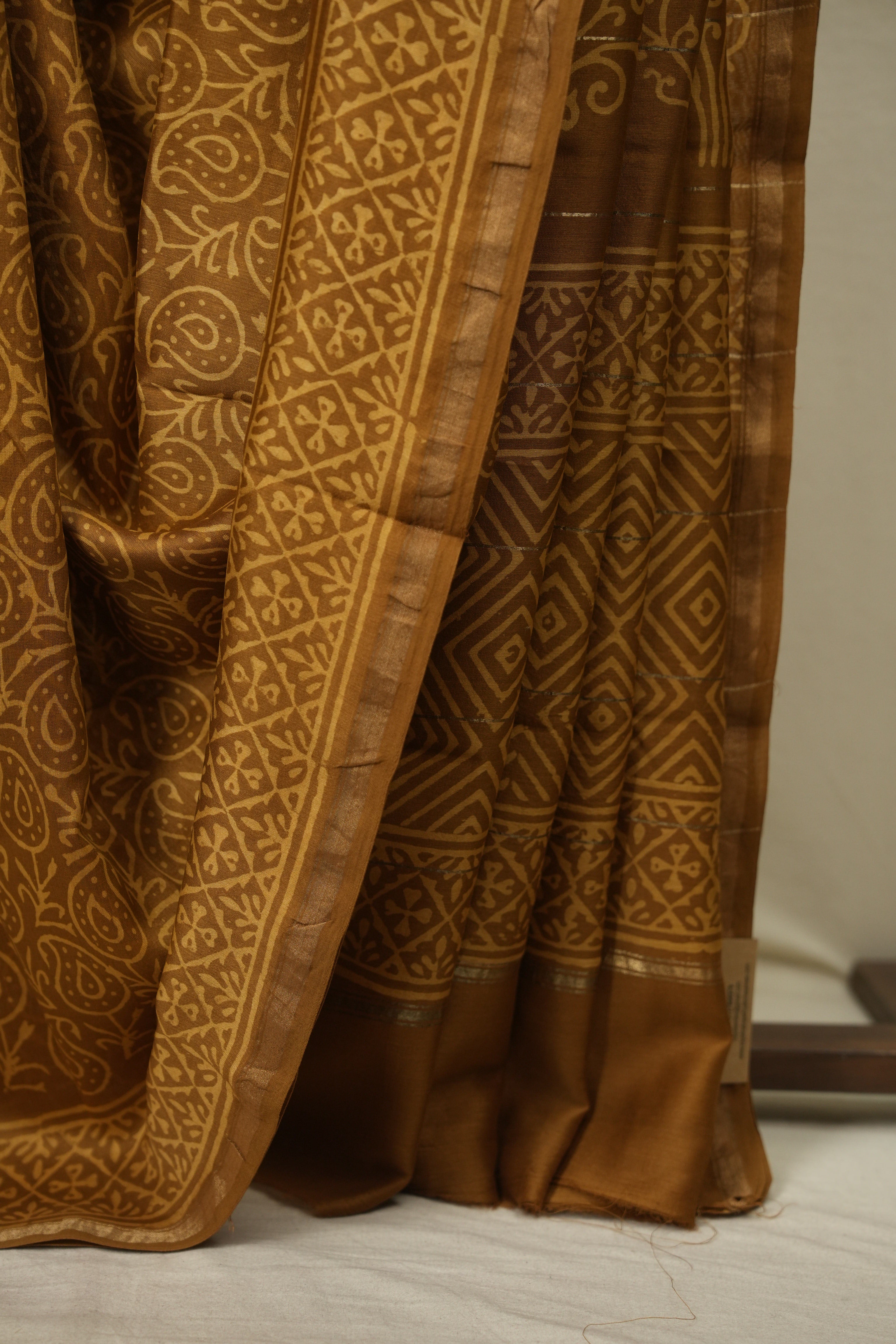 Mustard HBP Cotton Silk Saree With Chanderi Border - SRMCSS1786