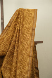 Mustard HBP Cotton Silk Saree With Chanderi Border - SRMCSS1786