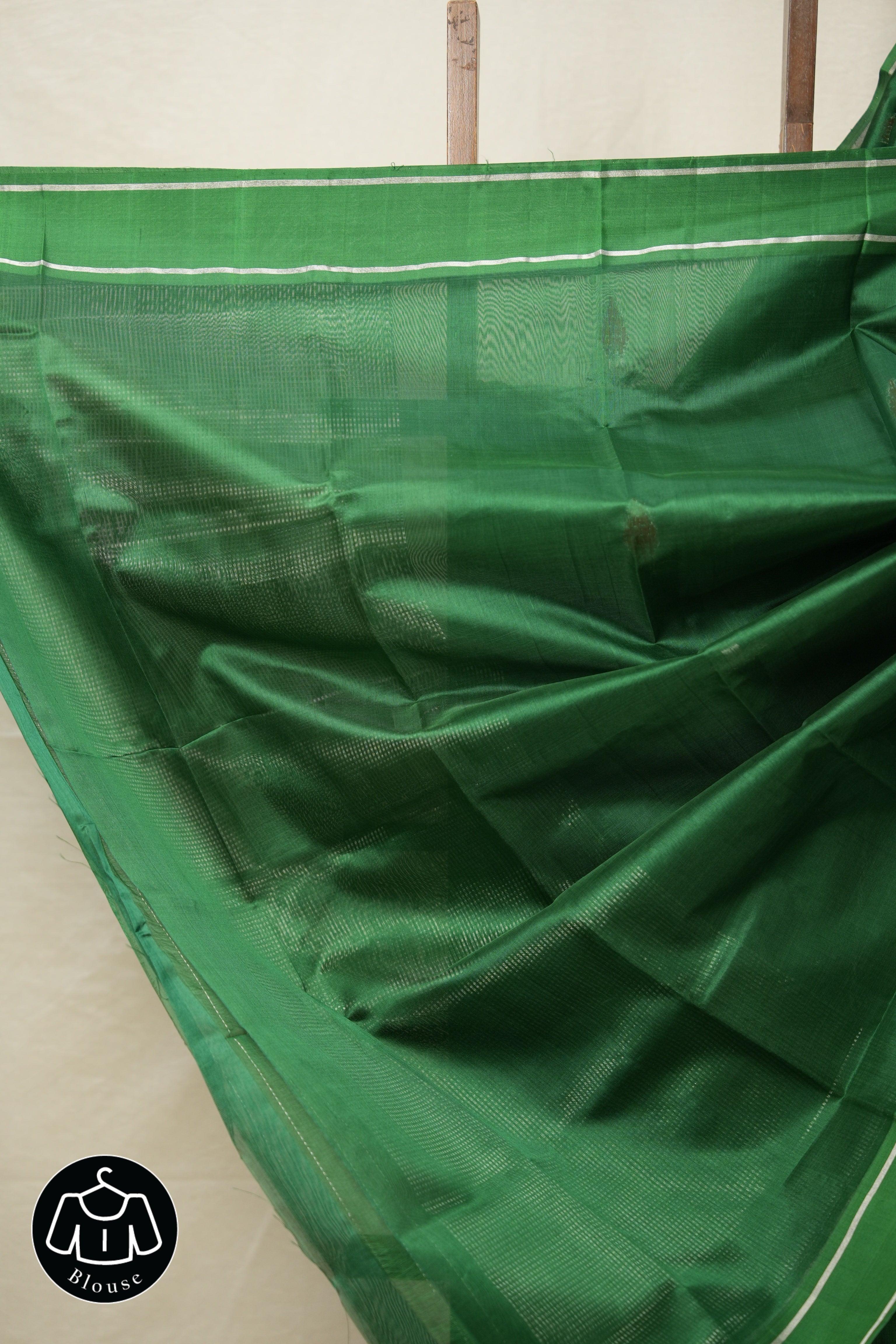 Green Pattu Chanderi silk Saree - SRGPCSS460