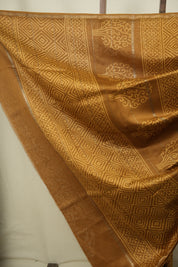 Mustard HBP Cotton Silk Saree With Chanderi Border - SRMCSS1786