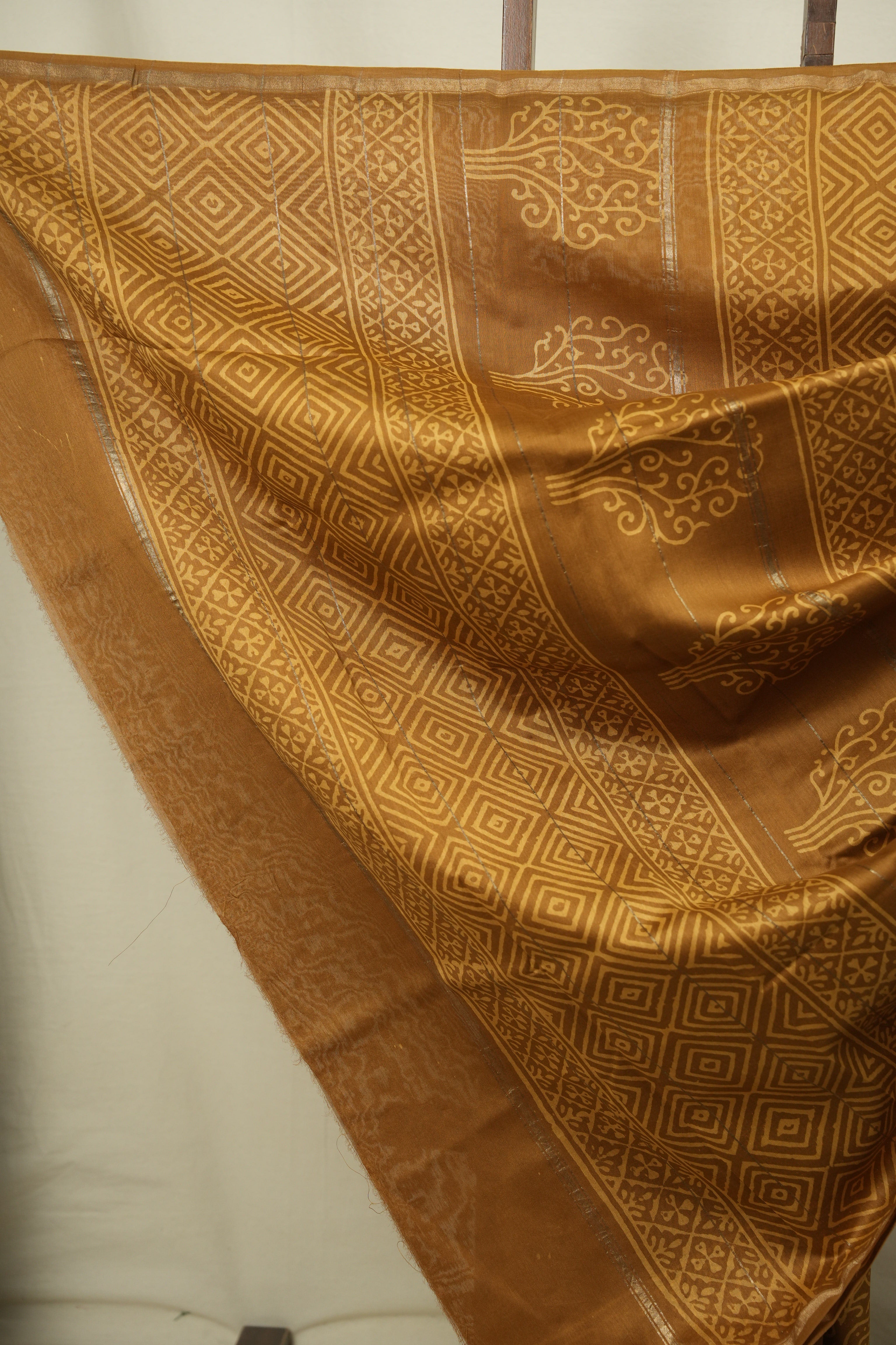 Mustard HBP Cotton Silk Saree With Chanderi Border - SRMCSS1786