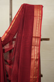 Maroon Maheshwari Saree - SRMMS893