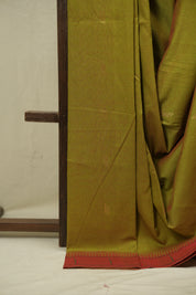 Green Cotton Paithani Saree - SRGCPS821