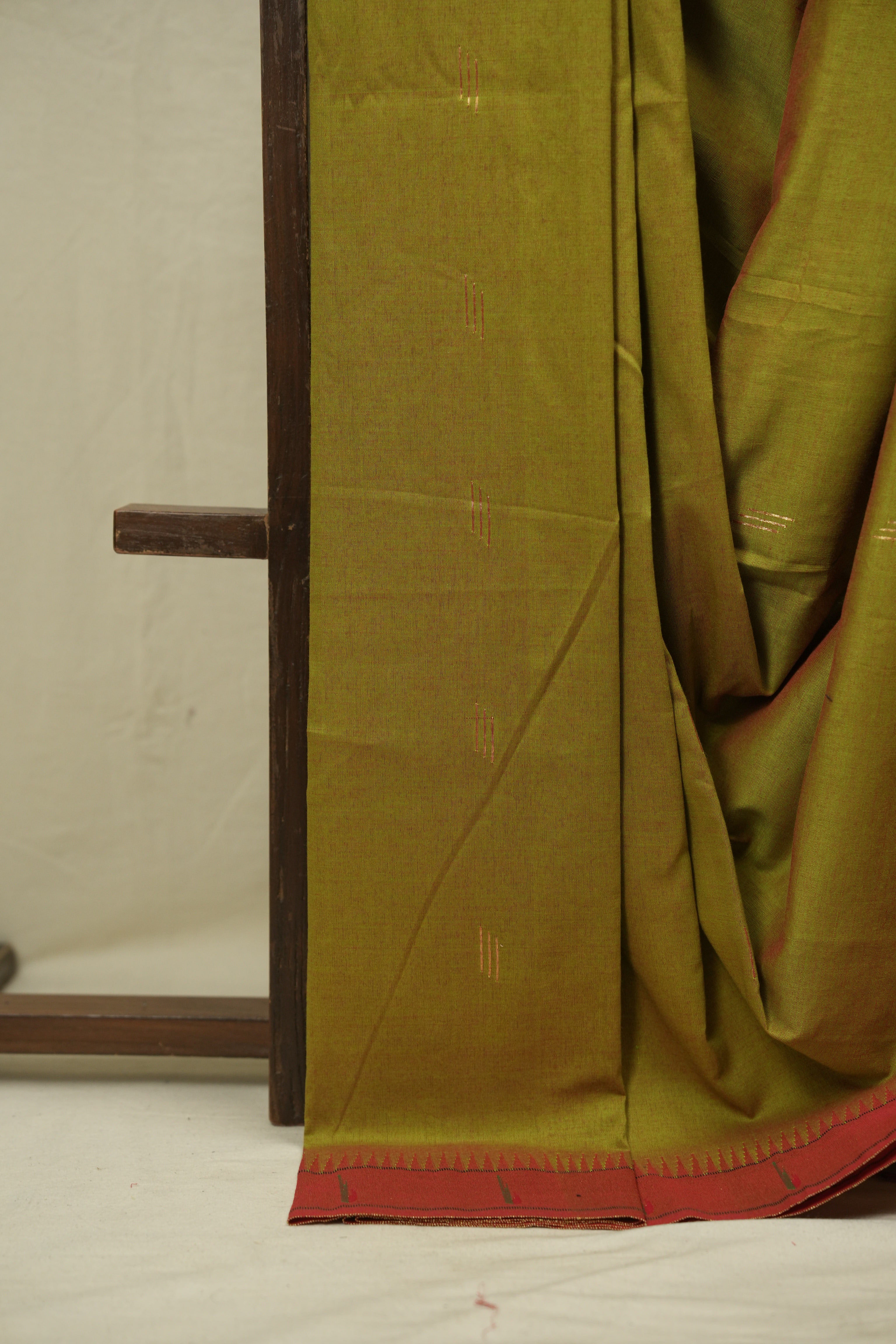 Green Cotton Paithani Saree - SRGCPS821