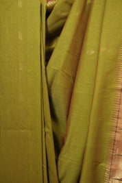 Green Cotton Paithani Saree - SRGCPS821