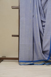 Pastel Blue Cotton Paithani Saree - SRPBCPS438