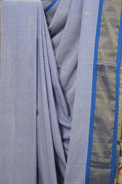 Pastel Blue Cotton Paithani Saree - SRPBCPS438