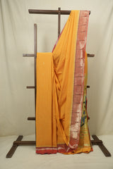 Yellow Cotton Paithani Saree - SRYCPS822