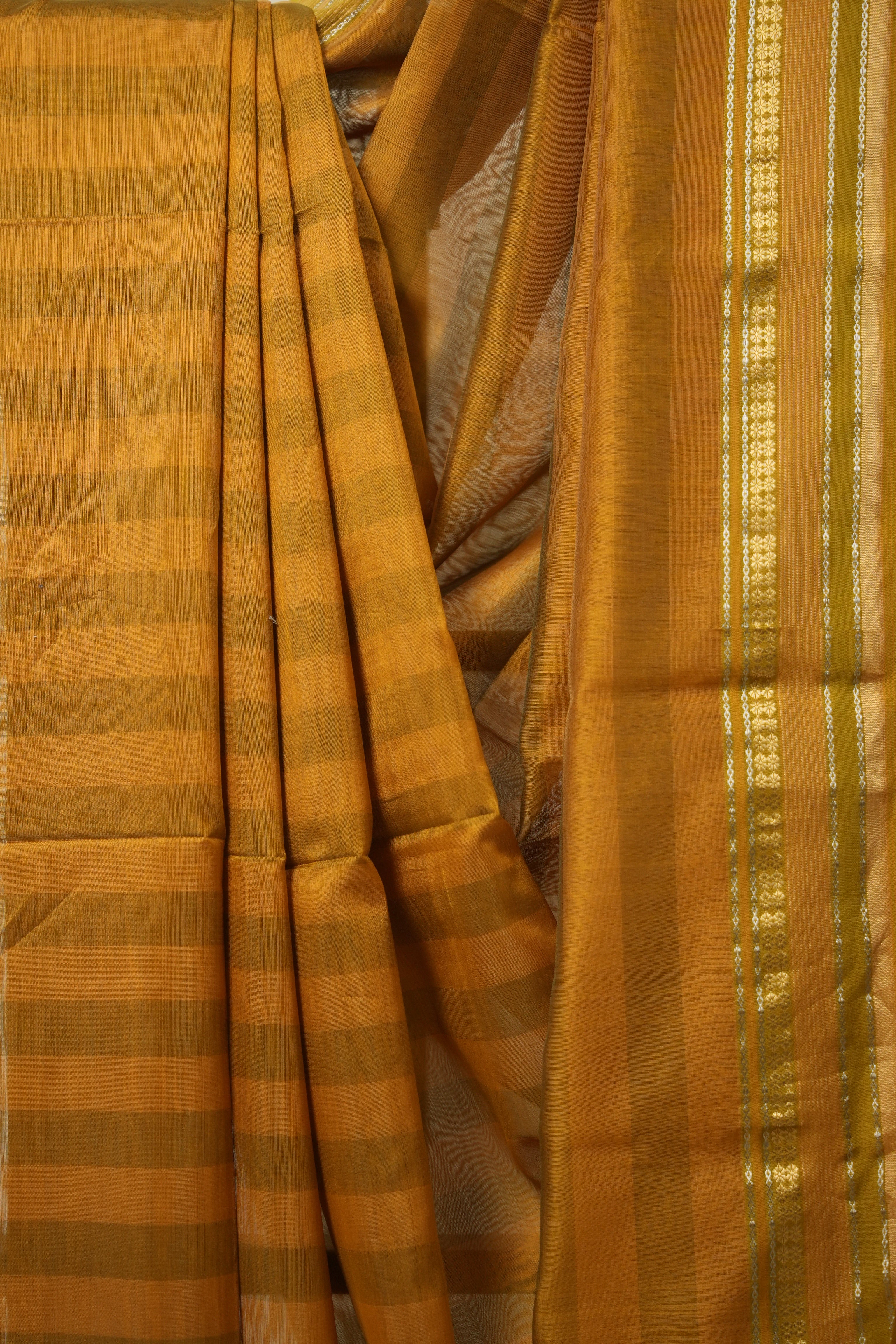 Green-Yellow Maheshwari Saree - SRGYMS892