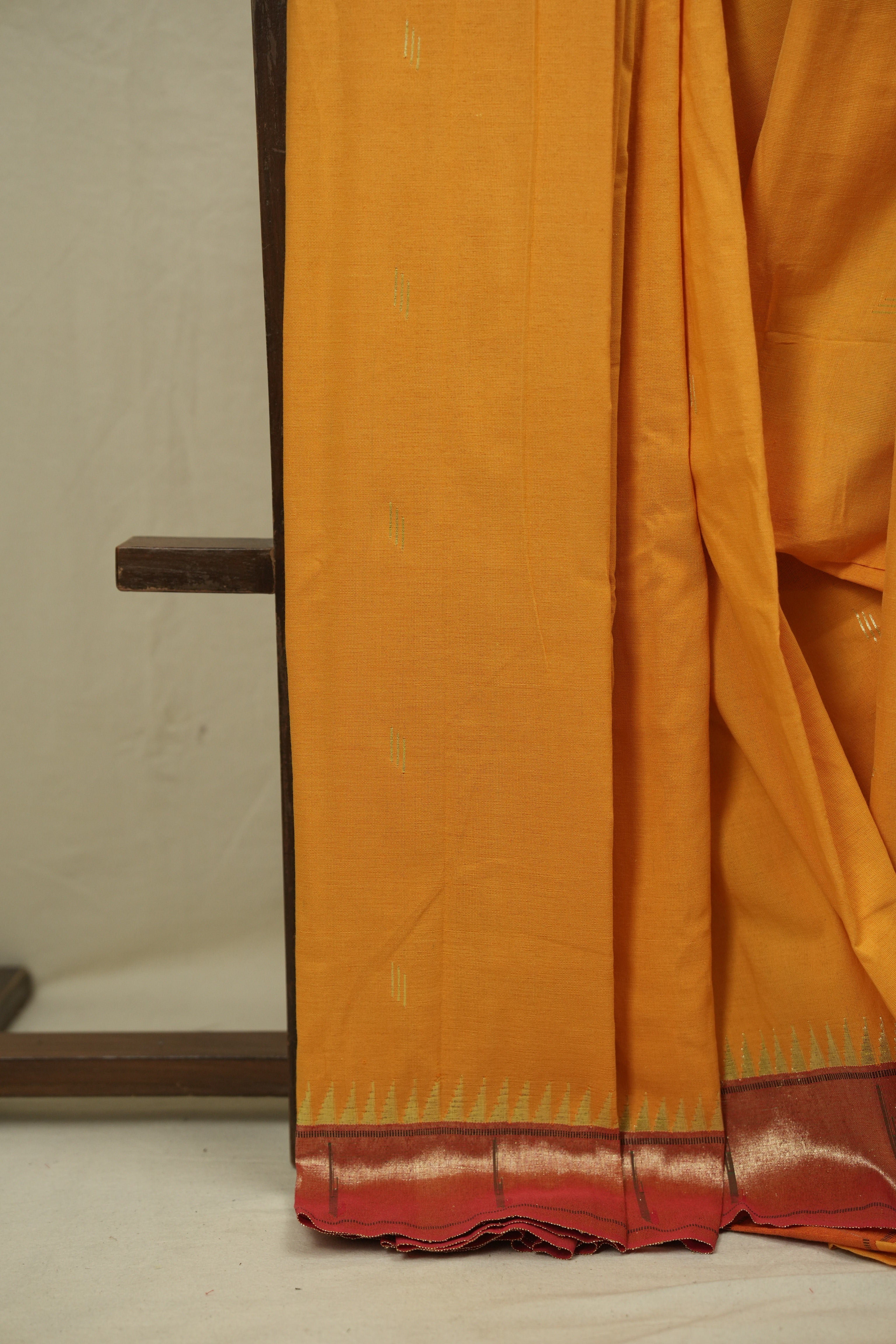 Yellow Cotton Paithani Saree - SRYCPS822