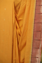Yellow Cotton Paithani Saree - SRYCPS822