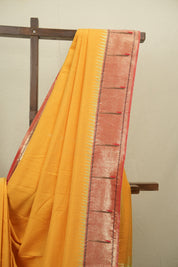 Yellow Cotton Paithani Saree - SRYCPS822