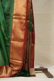 Green Chanderi Silk Saree - SRGCSS480