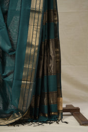 Peacock Green Maheshwari Saree - SRPGMS898