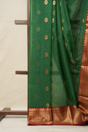 Green Chanderi Silk Saree - SRGCSS480