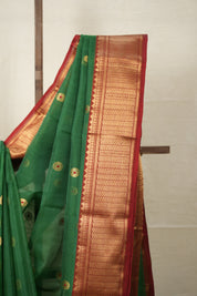 Green Chanderi Silk Saree - SRGCSS480